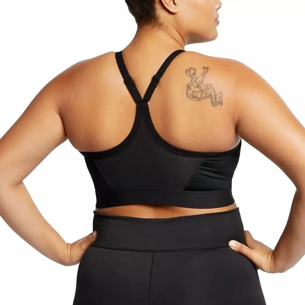 NIKE Women's Indy Light Support Padded Sports Bra Plus Size  Dri-FIT Black